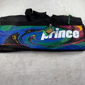 Prince Court 500 Thunder Collection Longbody Tennis Racket Bag Vintage 90s Black